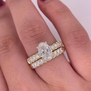 Bridal Oval Cut Lab Grown Diamond Ring Bridal Oval Cut Lab Grown Diamond Ring for her - Product Image 5
