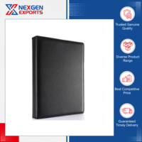 Nexgen Exports, fabricant indien, classeur à anneaux en cuir PU multifonctionnel de qualité exceptionnelle, porte-cartes, dossier professionnel