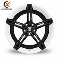 عجلات سيارات CALIBER XCEL OEM مصنوعة من قطعة واحدة بحافة عريضة مقاس 18 و19 و20 و22 بوصة بنمط 5x114.3 و5x108 مع 5 أذرع