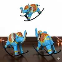 Éléphant à bascule en fer, artisanat métallique, décoration d'intérieur, design traditionnel, respectueux de l'environnement, haute qualité, best-seller
