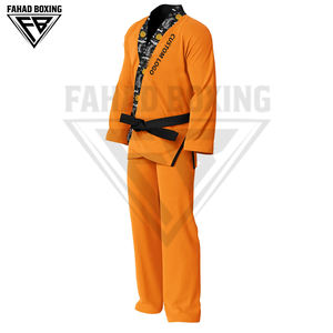 Uniforme de BJJ Color Verde Oliva al Por Mayor, Cómodo, de la Más Alta Calidad, Unisex, de Poliéster y Algodón, Kimono de BJJ para Artes Marciales - Product Image 3