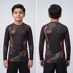 Rashguard BJJ à manches longues avec logo personnalisé, respirant, UPF50, polyester et élasthanne, pour hommes, adultes, pour le Jiu-Jitsu et le grappling, compression. - Product Image 2