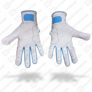 Guantes de Béisbol Profesionales de Piel de Cabra de Alta Calidad, Nuevos, con Puño Largo, Combinación de Colores Azul Cielo y Blanco, Unisex - Product Image 4