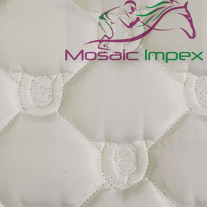 Meilleure vente de haute qualité blanc Satin matelassé tapis de selle anglais Western équitation conception personnalisée mosaïque Impex Sialkot coton - Product Image 4