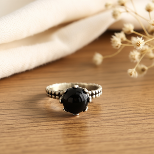 Designer <b>Black</b> Onyx Fashion <b>Ring</b> 2.6 Grams - Product Image 3