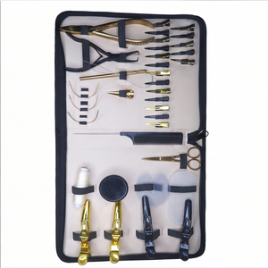 Kit de pinces pour extensions de cheveux avec plusieurs pinces pour extensions à micro-anneaux, pointes en kératine, pose de perles et travaux de coiffure en salon - Product Image 3