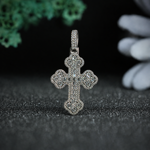 Collar con Colgante de Cruz de Phoenix Enterprises, Plata 925, Chapado en Oro, con Moissanita, Estilo Hiphop, Religioso, Cristiano, Unisex - Product Image 5
