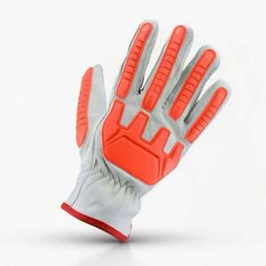 Guantes de Trabajo Hechos a Mano en Cuero con Refuerzo de TPR en la Palma, Duraderos para Uso en Exteriores, Cuatro Estaciones, Clásicos, Largo hasta la Muñeca - Product Image 4