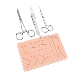 Kit Completo de Práctica de Sutura para Estudiantes, Almohadilla de Silicona de Alta Calidad para Suturas, Instrumentos Quirúrgicos, Hilo, Instrumentos Médicos para Práctica Manual - Product Image 1