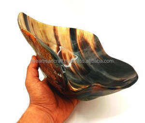 Eco-Friendly Polished Horn Serving Bowl Artisan Crafted Modern <b>Desk</b> Accessory for Presents Stocked Key Holding or Salad Use - Product Image 4