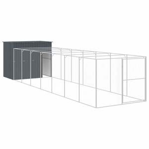 Caseta para Perros Grande de Acero Galvanizado Color Antracita, Muebles Premium para Mascotas - Product Image 2