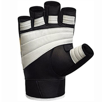 Gants de musculation en cuir personnalisés à demi-doigts avec rembourrage respirant antidérapant pour la paume, pour la salle de sport et les sports