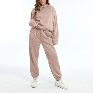 <b>Women</b> Wide Leg Sweatpants Hoodie Set Casual Two Piece Sweatsuit Soft Lounge Wear Outfit Relaxed Fit Matching <b>Top</b> And Flowing - Product Image 6