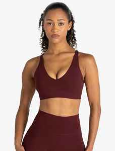 Cross <b>Back</b> Strappy Nylon Spandex Workout Running Yoga Sportsbra <b>Support</b> Top Fitness High Impact Gym Womens Sports Bras for Women - Product Image 4