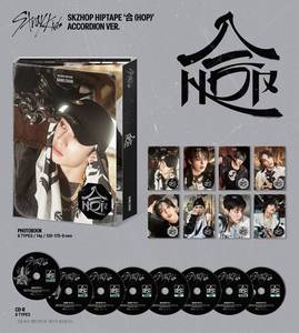 Stray Kids SKZHOP HIPTAPE (ACCORDION VER) หนังสืออิเล็กทรอนิกส์เคป๊อป (ซีดี) วัสดุกระดาษพลาสติก ภาษาเกาหลี ทุกวัย - Product Image 2