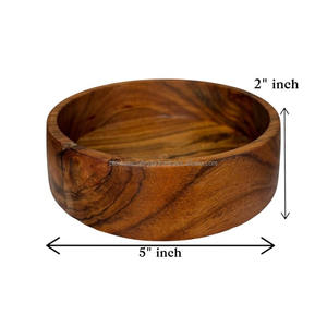 Tazón de Madera de Mango Hecho a Mano, Calidad Premium, Natural, Ecológico, Vajilla Decorativa para Servir - Product Image 3