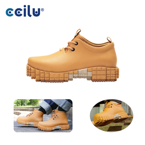 Bottes de pluie à plateforme à lacets fermées, imperméables et durables certifiées, Bb11, toutes saisons - Product Image 1