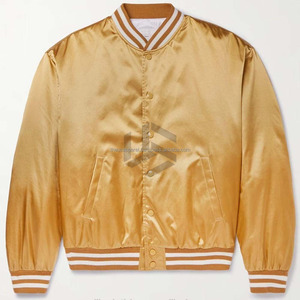 Chaqueta Varsity Personalizada de Satén, Tejida, Transpirable, de Alta Calidad para Hombre, Estilo Vintage de Primavera, Tallas Grandes XL, Bordada 2026 - Product Image 5
