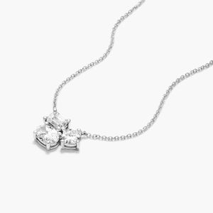 Fancy Cluster Lab-Grown Diamond <b>Necklace</b> In Yellow Gold - Product Image 2