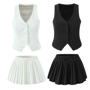 Chaleco Casual para Mujer, Modelo 2026, Elegante, Cuello Redondo, Cinturón, Color Sólido, Color Personalizable, Transpirable, Resistente al Viento - Product Image 6