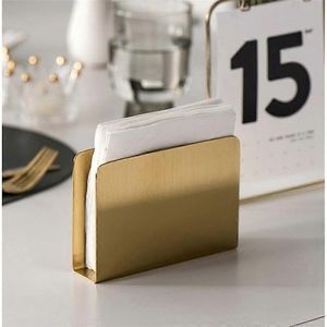 Gold Metal <b>Tissue</b> <b>Holder</b> Modern Free Standing Organizer for Home Decor and <b>Kitchen</b> Tabletop - Product Image 1