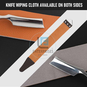 Best Selling Reusable Stainless Steel Wood Handle <b>Straight</b> Shaving <b>Razors</b> Made in Pakistan Low MOQ Durable High Quality - Product Image 5