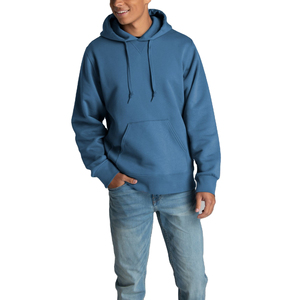 Sweat à capuche streetwear personnalisé avec impression, épaules tombantes, doublure hiver, 100 % coton épais de luxe pour homme - Product Image 2