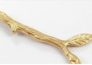 Juego de Cubiertos de Acero Inoxidable Chapado en Oro con Diseño de Rama, Apto para Lavavajillas, Cubertería para Boda, Cuchara, Cuchillo, Tenedor, 5 Piezas - Product Image 2