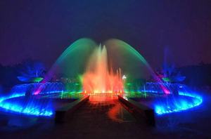 Fontaine musicale dansante avec lumières LED, design moderne, construction en acier inoxydable pour la décoration de jardins et de parcs extérieurs - Product Image 3