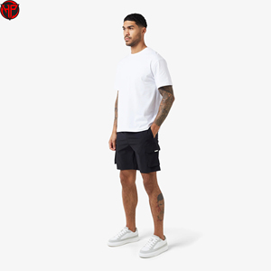Black Men's Cargo Shorts Breathable Quick Dry Multi Pocket Drawstring Casual Outdoor Beach Short Nylon - Product Image 2