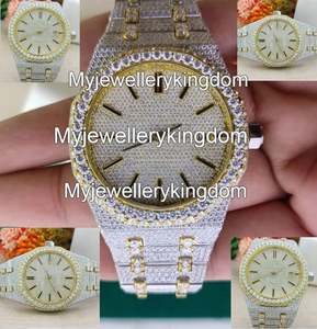 Reloj de Lujo con Moissanita, el Más Vendido, Reloj Árabe Automático para Hombre, Relojes de Pulsera con Cadena de Diamantes - Product Image 4