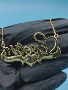 Colgante de letra inicial cursiva con incrustaciones de Moissanita VVS, Plata 925, estilo Hip Hop, Bling para raperos - Product Image 3