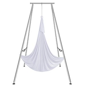 Professionale 9.67 ft aerea Yoga telaio amaca bianco basamento altalena 6.6 iarde amaca aerea per interni all'aperto per Max 551.15 libbre - Product Image 1