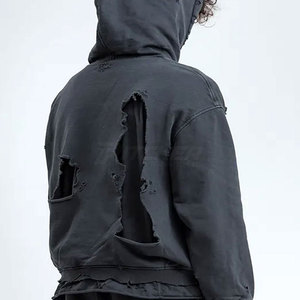 Sweat-shirt haut de gamme effet usé pour homme, style streetwear, avec doublure intérieure confortable - Product Image 6