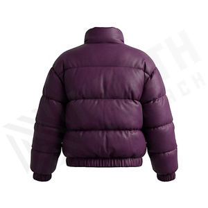   Veste matelassée pour femme, hiver, col montant, manches longues, coupe-vent, rembourrage épais en polyester, longueur courte, fermeture éclair - Product Image 2