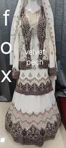 "Trending Gharara Set with Heavy Dupatta - Zarkan Stones, <b>Velvet</b> Patch & Full Embroidery Work" - Product Image 4