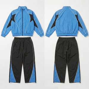 Custom Manufacturers Hooded Maternity 100% Cotton Jacket <b>Tracksuit</b> Pants Joggers 3m Reflective Windbreaker Sweatsuit for Men - Product Image 2