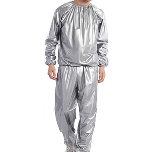 Combinaison de sauna pour hommes, combinaison de sudation pour la perte de poids, imperméable, pour l'entraînement physique, le jogging, la course à pied, avec capuche, OEM personnalisé - Product Image 1