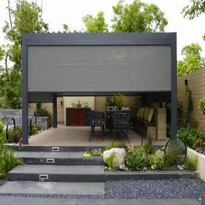 Pergola bioclimatique moderne d'extérieur avec lamelles en aluminium, fabrication OEM, 3x3, 3x4, <span class=keywords><strong>4x4</strong></span>, 6x4 m, cadre thermolaqué - Product Image 3