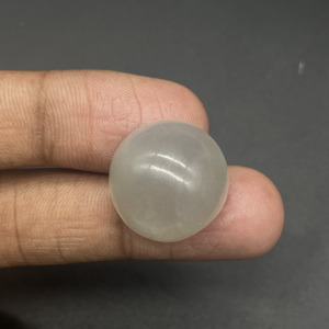Genuine HAYAAT GEMS Moonstone Loose Gemstone 18.5x12mm 30.60 Carat Round Cabochon From Rajasthan for Handmade Jewelry - Product Image 3