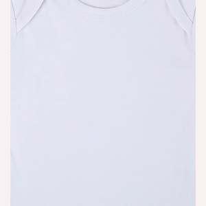 Baby Boys White Short Sleeve <b>Onesie</b> Round Neck 100% Cotton Breathable Knitted Solid Color Regular Fit With Buttons - Product Image 4