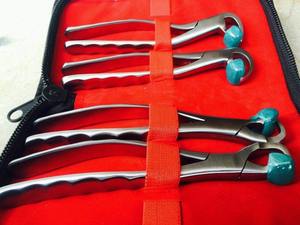 Ensemble de forceps dentaires en argent avec poignée moletée, outils chirurgicaux manuels, équipements dentaires de classe I - Product Image 3