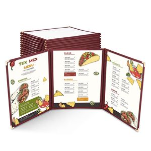 Copertina per Menu a 3 Pieghe 8.5x11 Pollici, Design Elegante per Facile Esposizione - Product Image 1