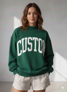 Sweat-shirt personnalisé pour femme, écologique, respirant, imprimé, brodé, col montant, manches longues, couleur personnalisée, vêtements d'hiver - Product Image 6