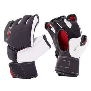 Guantes Profesionales de Cuero de Medio Dedo para Grappling, con Absorción de Humedad y Cierre de Cordones para MMA, Logotipo Personalizado, Diseño Propio, Bajo Precio - Product Image 4