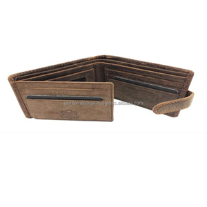 Protection contre le blocage RFID sur mesure Portefeuille en cuir véritable marron en détresse boîte-cadeau de poche à monnaie - Product Image 5