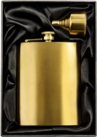 Flacon de poche en acier inoxydable de 49 oz avec couverture en cuir et construction métallique