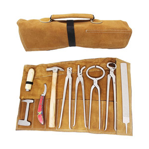 Horse Farrier Tool 9 Piece Hoof Grooming Tool <b>Kit</b> Professional Equine Hoof Care Set Durable Farrier Equipment for Trimming Clean - Product Image 1