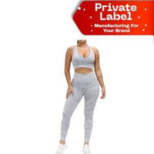 Conjuntos de Yoga con Logotipo Personalizado OEM, Ropa Deportiva sin Costuras de Marca Privada, Conjuntos de Yoga de Marca Personalizada, Ropa Deportiva de Alta Calidad de 2 Piezas - Product Image 1