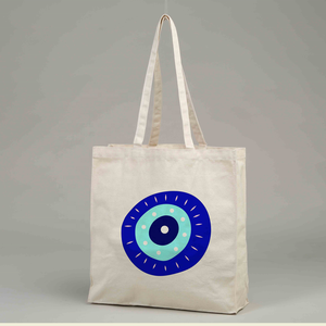 Grand sac fourre-tout en toile de coton biologique pour femmes, personnalisable avec logo imprimé, en tissu recyclé, long et uni, idéal pour les courses, les cadeaux ou la plage - Product Image 1